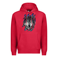Cardinal wolf scratch mark Premium Hoodie - RanaPortraitStore