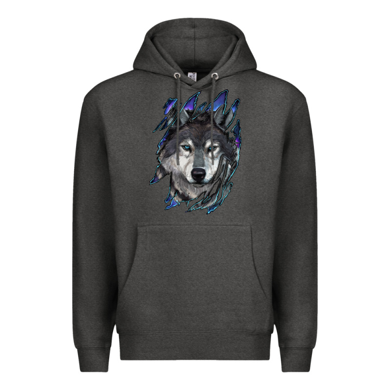 Wolf Scratch Mark Premium Hoodie by RanaPortraitStore | Teevron