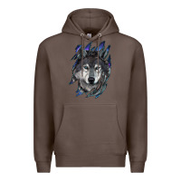 Coffee wolf scratch mark Premium Hoodie - RanaPortraitStore