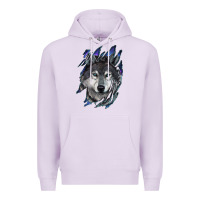 Lilac wolf scratch mark Premium Hoodie - RanaPortraitStore