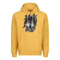 Mustard wolf scratch mark Premium Hoodie - RanaPortraitStore