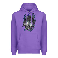 Purple wolf scratch mark Premium Hoodie - RanaPortraitStore