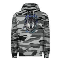 Slate Camo wolf scratch mark Premium Hoodie - RanaPortraitStore