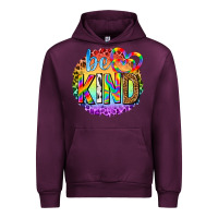 Mauve Wine be kind with heart ballons Urban Hoodie - texasbilliewilder