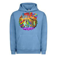 Pigment Pebble Blue be kind with heart ballons Urban Hoodie - texasbilliewilder