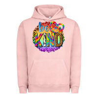 Pigment Salmon be kind with heart ballons Urban Hoodie - texasbilliewilder