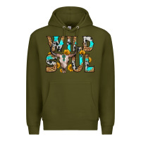 Army Green wild soul Premium Hoodie - Zillion Design Studio
