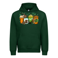 Forest Green sloth coffee cups Urban Hoodie - Zillion Design Studio