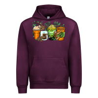 Mauve Wine sloth coffee cups Urban Hoodie - Zillion Design Studio