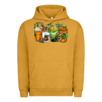 Pigment Peanut Butter sloth coffee cups Urban Hoodie - Zillion Design Studio