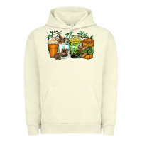 Pigment Pistachio sloth coffee cups Urban Hoodie - Zillion Design Studio