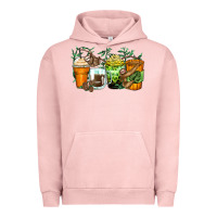 Pigment Salmon sloth coffee cups Urban Hoodie - Zillion Design Studio