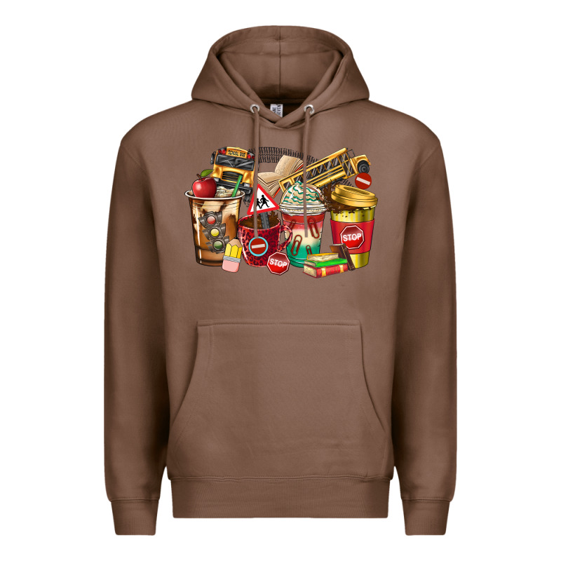 School Bus Driver Coffee Cups Premium Hoodie by texasbilliewilder | Teevron