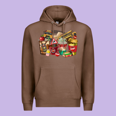 School Bus Driver Coffee Cups Premium Hoodie Designed By Texasbilliewilder