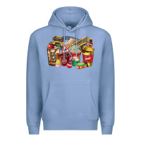 Colony Blue school bus driver coffee cups Premium Hoodie - texasbilliewilder