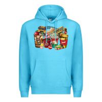 Ocean Blue school bus driver coffee cups Premium Hoodie - texasbilliewilder