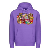 Purple school bus driver coffee cups Premium Hoodie - texasbilliewilder