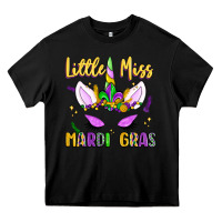 Black little miss mardi gras Heavy Core Tee - LillyAllenDesigns