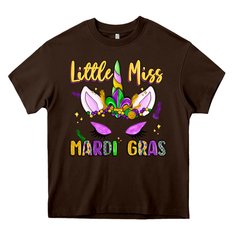 Little Miss Mardi Gras Heavy Core Tee by LillyAllenDesigns | Teevron