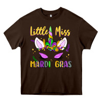 Chocolate Brown little miss mardi gras Heavy Core Tee - LillyAllenDesigns