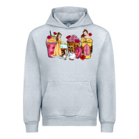 Heather Grey princess cartoon coffee cups Urban Hoodie - Zillion Design Studio