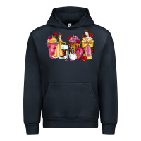 Navy princess cartoon coffee cups Urban Hoodie - Zillion Design Studio