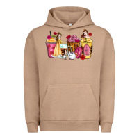 Pigment Burro princess cartoon coffee cups Urban Hoodie - Zillion Design Studio