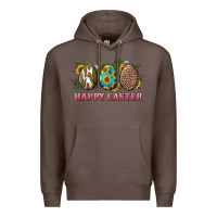 Coffee happy easter eggs with sunflower leopard and cactus Premium Hoodie - RanaPortraitStore