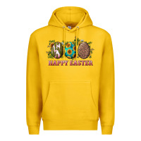 Lemon happy easter eggs with sunflower leopard and cactus Premium Hoodie - RanaPortraitStore