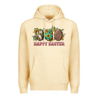 Pina Colada happy easter eggs with sunflower leopard and cactus Premium Hoodie - RanaPortraitStore
