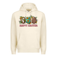Tofu happy easter eggs with sunflower leopard and cactus Premium Hoodie - RanaPortraitStore