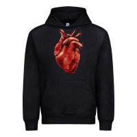 Black Anatomical heart Urban Hoodie - RanaPortraitStore