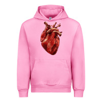 Fuchsia Pink Anatomical heart Urban Hoodie - RanaPortraitStore