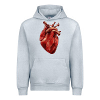 Heather Grey Anatomical heart Urban Hoodie - RanaPortraitStore