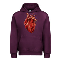 Mauve Wine Anatomical heart Urban Hoodie - RanaPortraitStore