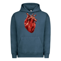 Pigment Midnight Navy Anatomical heart Urban Hoodie - RanaPortraitStore