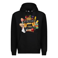 Black school bus driver front Premium Hoodie - texasbilliewilder