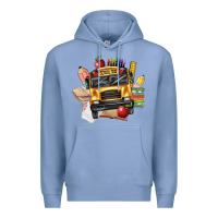 Colony Blue school bus driver front Premium Hoodie - texasbilliewilder