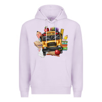 Lilac school bus driver front Premium Hoodie - texasbilliewilder