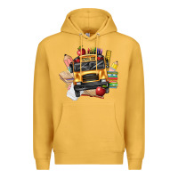 Mustard school bus driver front Premium Hoodie - texasbilliewilder