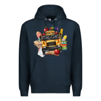 Navy school bus driver front Premium Hoodie - texasbilliewilder