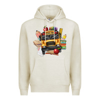 Oatmeal Heather school bus driver front Premium Hoodie - texasbilliewilder