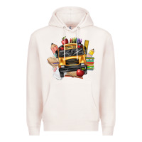 Pale Pink school bus driver front Premium Hoodie - texasbilliewilder