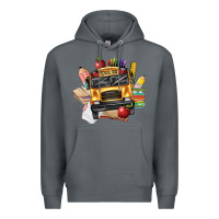 Rock school bus driver front Premium Hoodie - texasbilliewilder