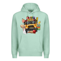 Seafoam school bus driver front Premium Hoodie - texasbilliewilder