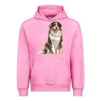 Fuchsia Pink Australian shepherd Urban Hoodie - RanaPortraitStore