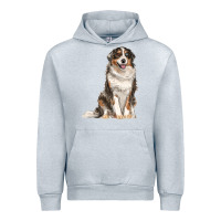 Heather Grey Australian shepherd Urban Hoodie - RanaPortraitStore