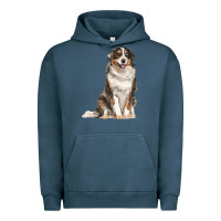 Pigment Midnight Navy Australian shepherd Urban Hoodie - RanaPortraitStore