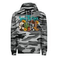Slate Camo southern girl Premium Hoodie - Zillion Design Studio