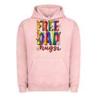 Pigment Salmon free dad hugs Urban Hoodie - texasbilliewilder